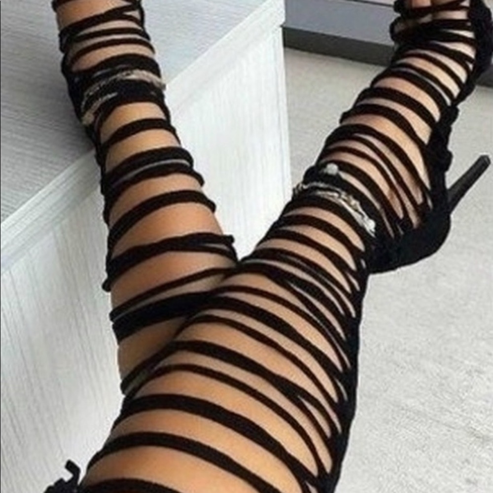 Knee High Gladiator Strappy Heels